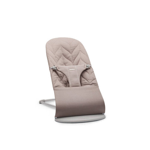 BabyBjorn Bouncer Bliss Cotton, Petal Quilt  Light grey frame sand grey