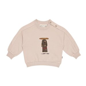 House of Jamie Baby Sweater French Grey + "I Loaf You" - 323053002545662