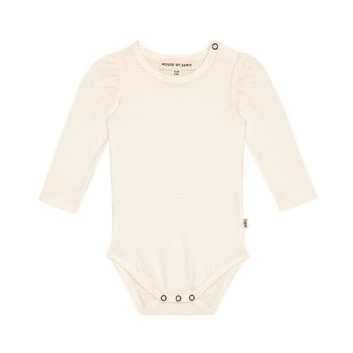 House of Jamie Puff Shoulder Bodysuit Cream Pointelle - 20001244244 House of Jamie Puff Shoulder Bodysuit Cream Pointelle - 20001244244
