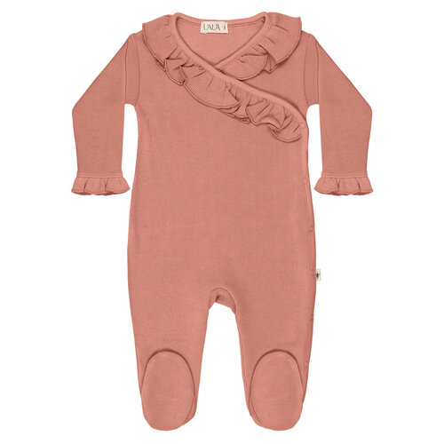 UAUA Collections RUFFLED KIMONO FOOTIE – ROSAS UAUA Collections RUFFLED KIMONO FOOTIE – ROSAS