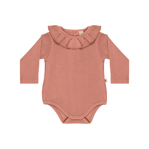 UAUA Collections RUFFLED ONESIE LONG SLEEVES – ROSAS UAUA Collections RUFFLED ONESIE LONG SLEEVES – ROSAS
