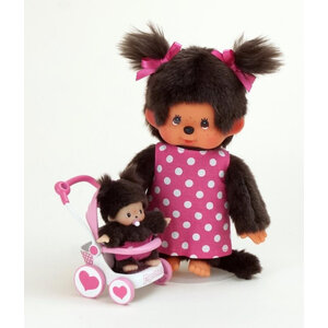 Monchhichi Monchhichi - Moeder met wandelwagen (20cm)
