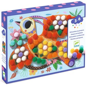Djeco Knutseldoos - Pompons 'Vogels' (3-6j)