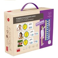 kros dagplanbord inc digitale klok en diverse sjablomen (105x35cm)