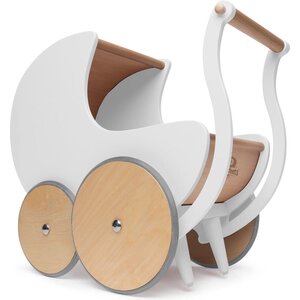 Kinderfeets Houten poppenwagen retro wit