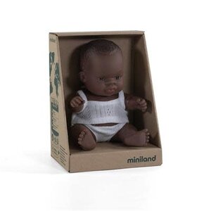 Miniland Babypop Afrikaans meisje 21cm