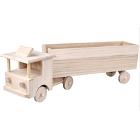 houten vrachtwagen met oplegger,2-delig