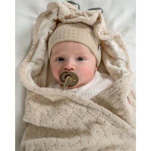 Lodger Beanie Seersucker lichtbeige 0-6m