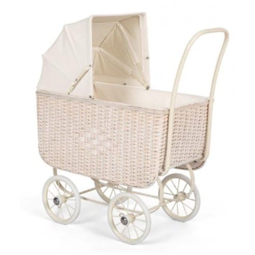 By Astrup ByASTRUP Poppenwagen Retro Rotan creme