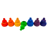 Papoose Toys Mini Rainbow Pot/7pc