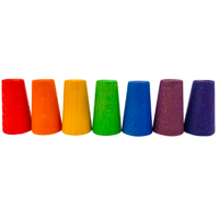 Papoose Toys Mini Rainbow Cones/7pc