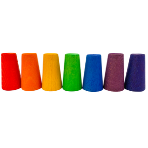 Papoose Papoose Toys Mini Rainbow Cones/7pc