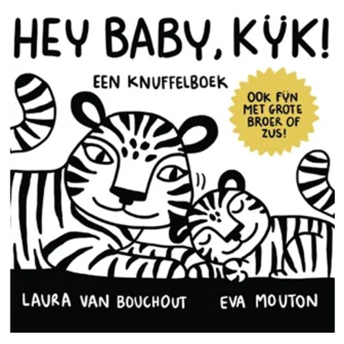 hey baby zwart wit knuffelboek