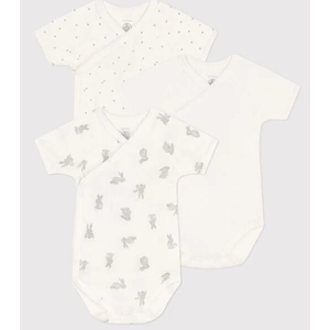 Petit Bateau set van 3 katoenen overslagbody