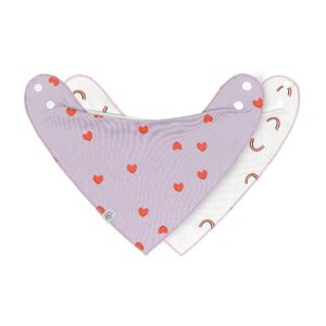 Lassig Lassig bandana's Happy Rascals/Heart Lavender (2st)