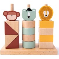 Wooden animal blocks stacker
