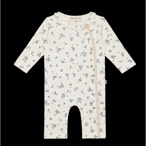 House of Jamie girls jumpsuit - stone blue floral