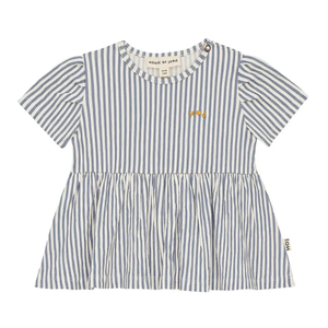 House of Jamie baby tunic dress - cloud blue vertical stripes