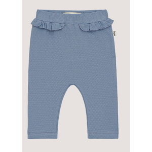 House of Jamie baby girls ruffled pants - stone blue