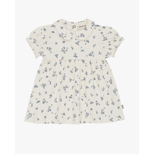 House of Jamie baby collar dress - stone blue floral