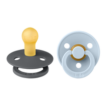 T1 Fopspeen Bibs - Iron/baby blue