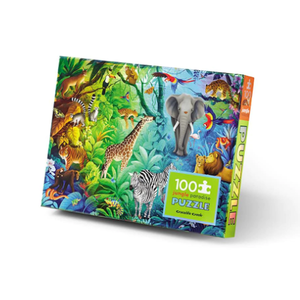 Crocodile Creek Holografische Puzzel - Jungle Paradise 100st. (+5)