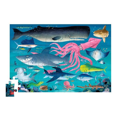 Crocodile Creek shimmering sharks puzzel - 60 stuks