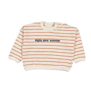 Beans Striped Sweatshirt Brick