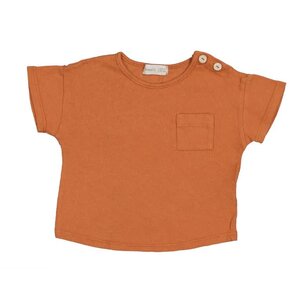 Beans Cotton-Linen T-Shirt Brick