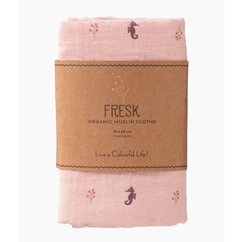 Fresk Swaddle set 2 st. 70x60 cm Seahorse