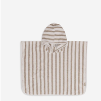 Badponcho Stripe Terry - Olive Green - GOTS