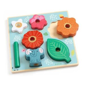 Djeco Puzzel - Inlegpuzzel + stapelspel 'Puzz & Stack' (+18m)