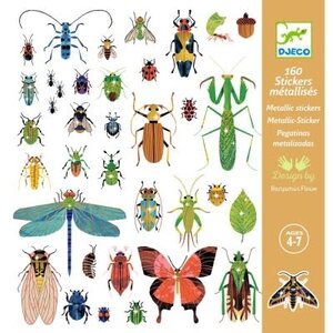 Djeco 160 stickers 'Insecten' (metalllic)