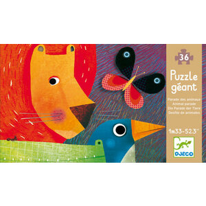 Djeco Vloerpuzzel 'Dierenparade', 36 st
