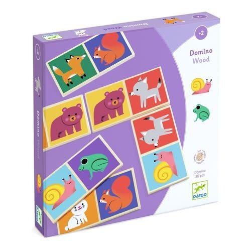 Djeco Houten domino Dieren