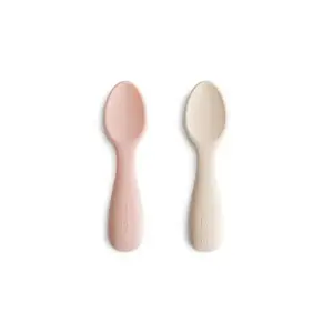 Mushie Starter baby spoon - Blush - Shifting Sand