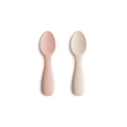 Mushie Starter baby spoon - Blush - Shifting Sand Mushie Starter baby spoon - Blush - Shifting Sand