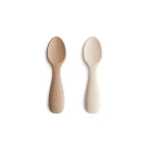 Mushie Starter baby spoon - Natural/Shifting sand