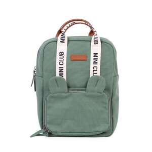 Childhome MINI CLUB KINDERRUGZAK - SIGNATURE - CANVAS - GROEN