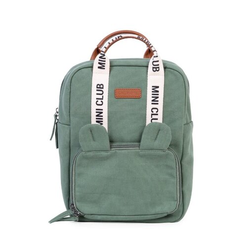 Childhome MINI CLUB KINDERRUGZAK - SIGNATURE - CANVAS - GROEN