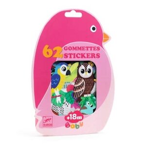 Djeco gomstickers vogels