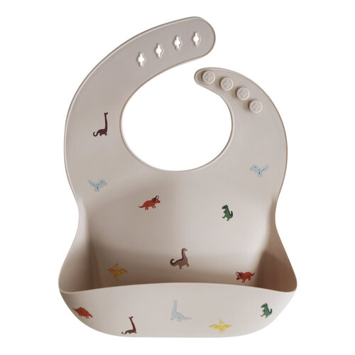 Mushie Silicone bib dino Mushie Silicone bib dino