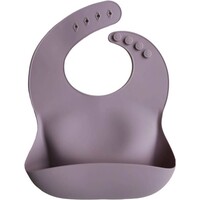 Silicone bib pale mauve