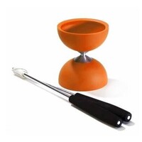 Diabolo met aluminium stokken - oranje