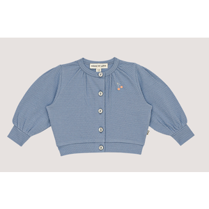 House of Jamie puff cardigan - stone blue