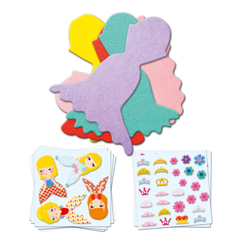 Djeco Knutselpakket - Creëren met stickers 'prinsessen' (3-6j) Djeco Knutselpakket - Creëren met stickers 'prinsessen' (3-6j)