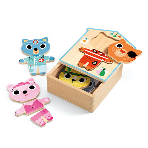 Djeco Houten Puzzel - Verkleedmix (+2)