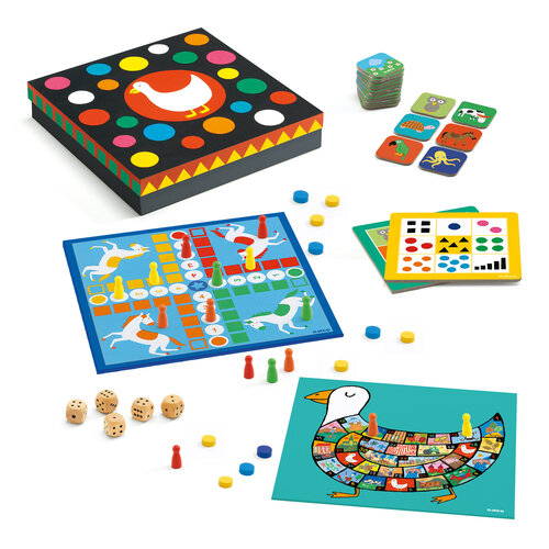 Djeco Djeco - set van 12 bordspellen in 1