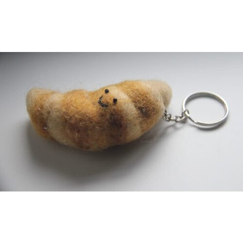 vilten sleutelhanger croissant