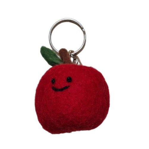 vilten sleutelhanger appel